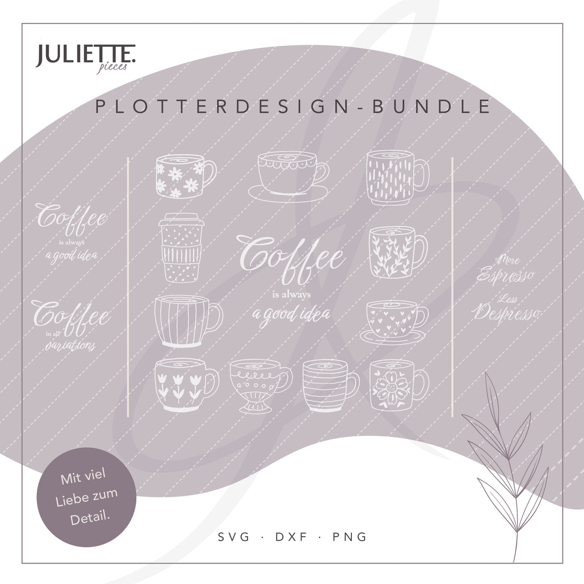 Coffee Design Bundle | Plotterdatei