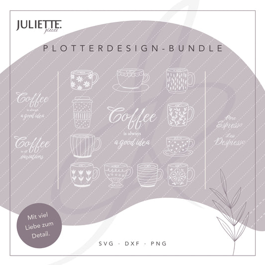 Coffee Design Bundle | Plotterdatei