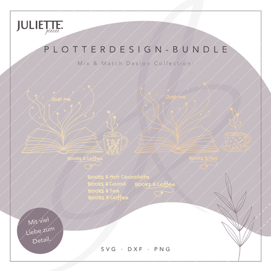 Just Me Books & Coffee | Tea | Hot Chocolate | Cocoa - Plotterdatei