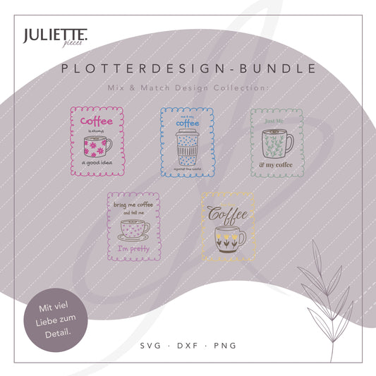 My Coffee Mix & Match Design Collection | Plotterdatei