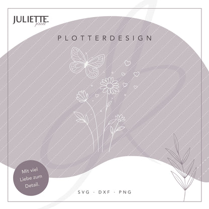 Wildblumen + Schmetterling